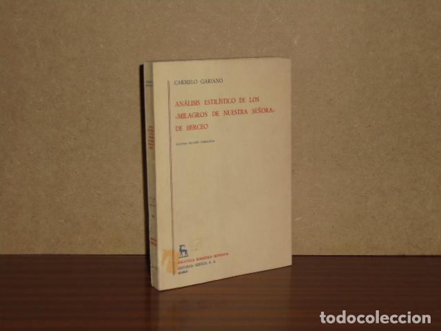 Libri di seconda mano: AN&Aacute;LISIS ESTIL&Iacute;STICO DE LOS MILAGROS DE NUESTRA SE&Ntilde;ORA DE BERCEO - Gariano, Carmelo