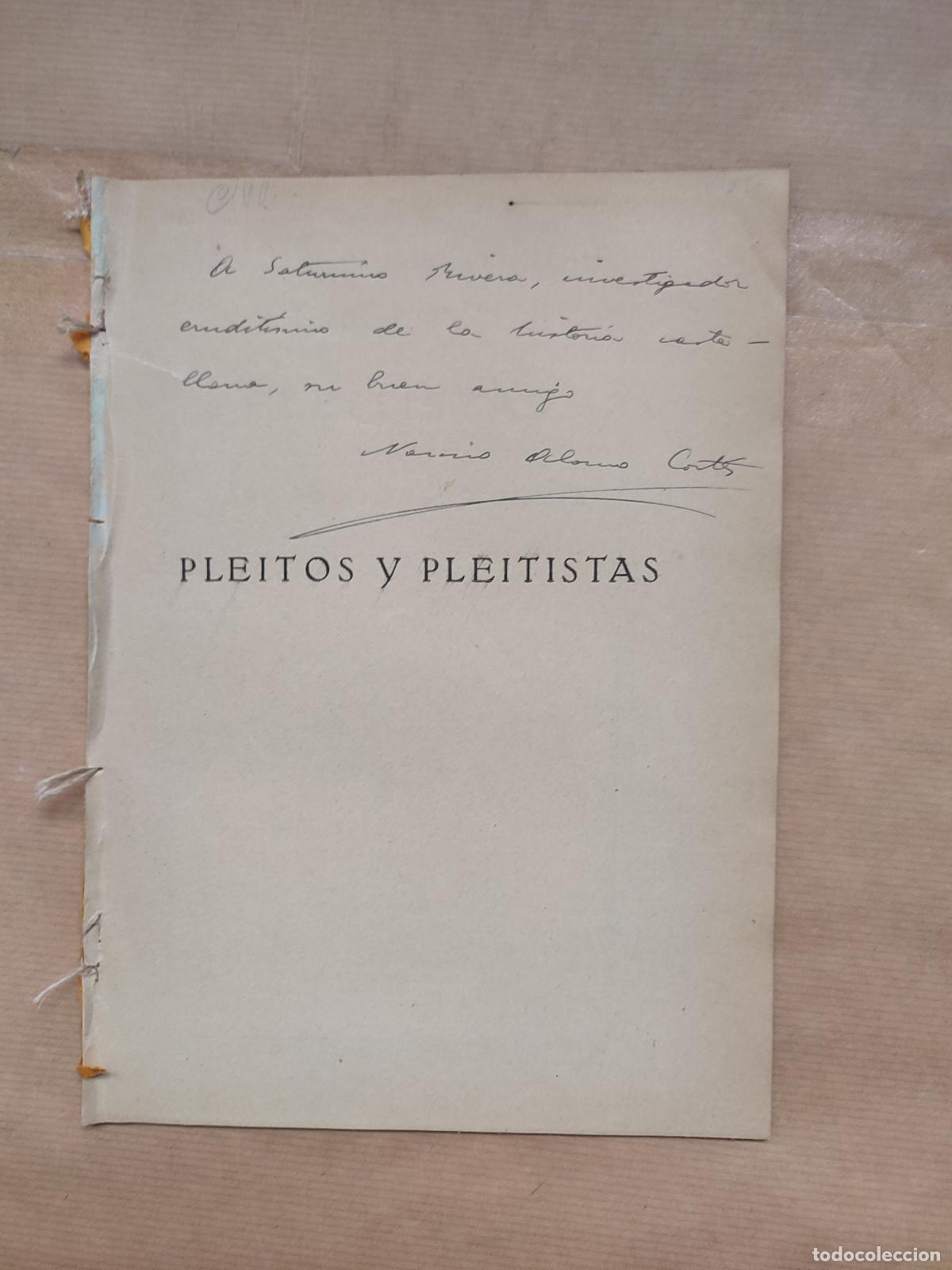 Libros: Pleitos y pleitistas - Narciso Alonso Cort&eacute;s - Foto 1