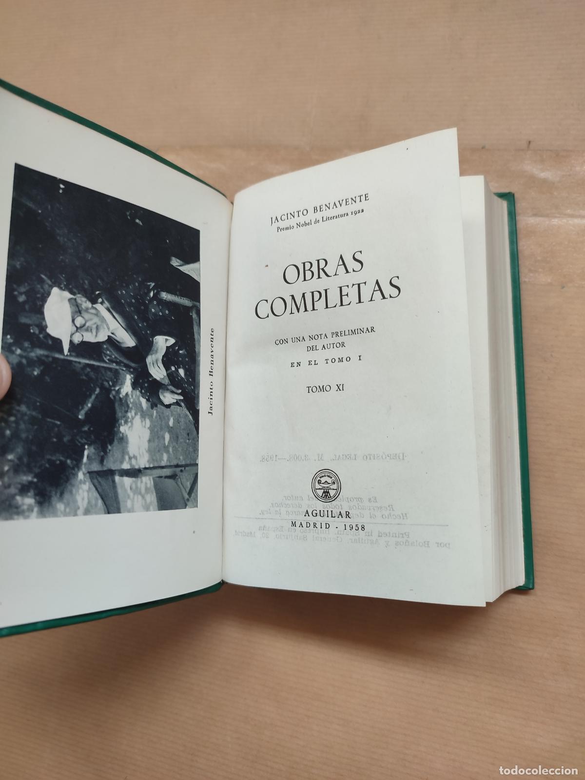 Libros: Obras completas. Tomo XI - &rdquo;BENAVENTE, Jacinto&rdquo; - Foto 2