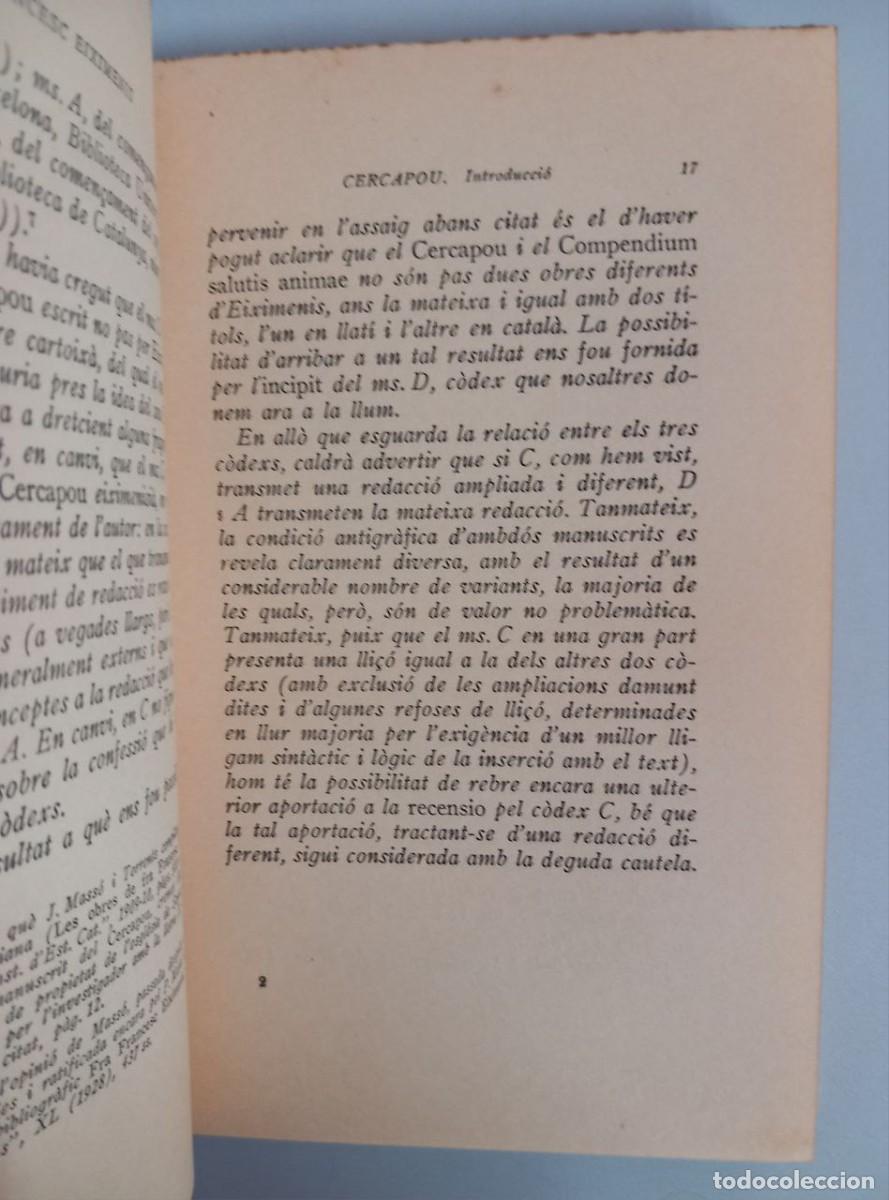 Libros: Cercapou. (Volum I). - EIXIMENIS, Francesc: - Foto 7