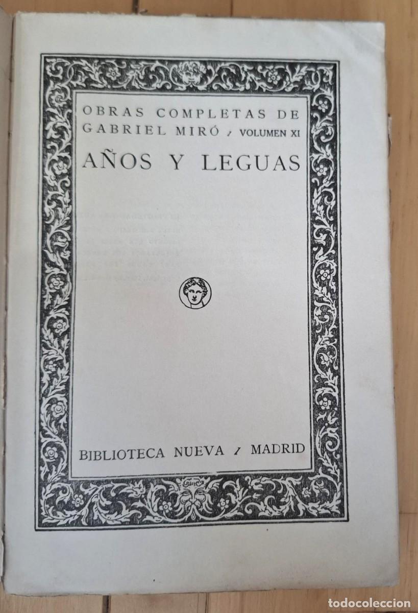 Libros: Mir&oacute;, Gabriel - A&Ntilde;OS Y LEGUAS - Foto 5