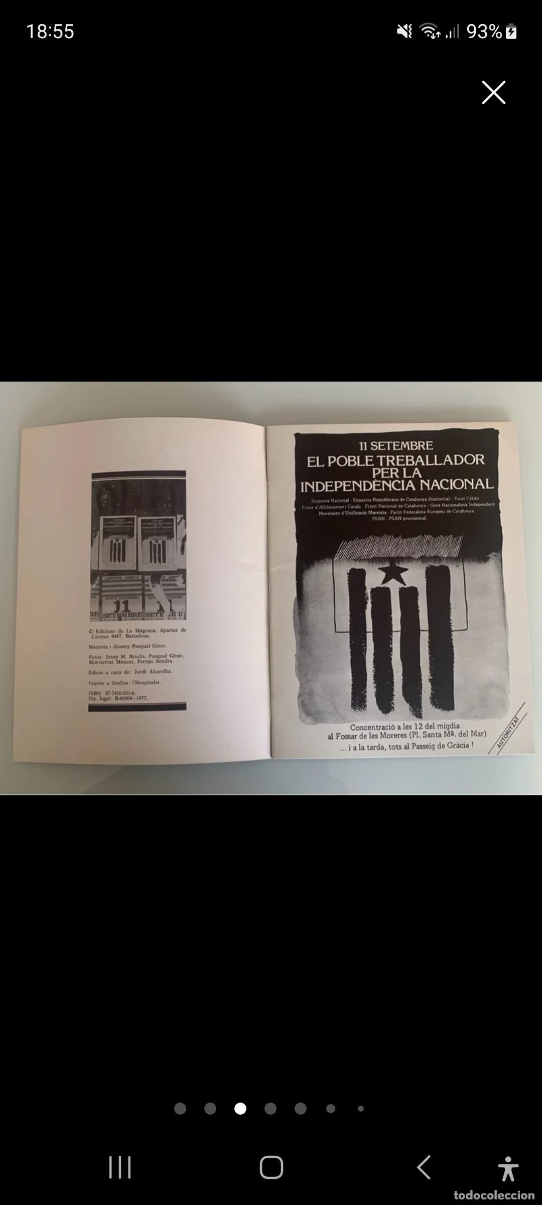 Libros: 11 de setembre el poble treballador 1977 - Foto 2