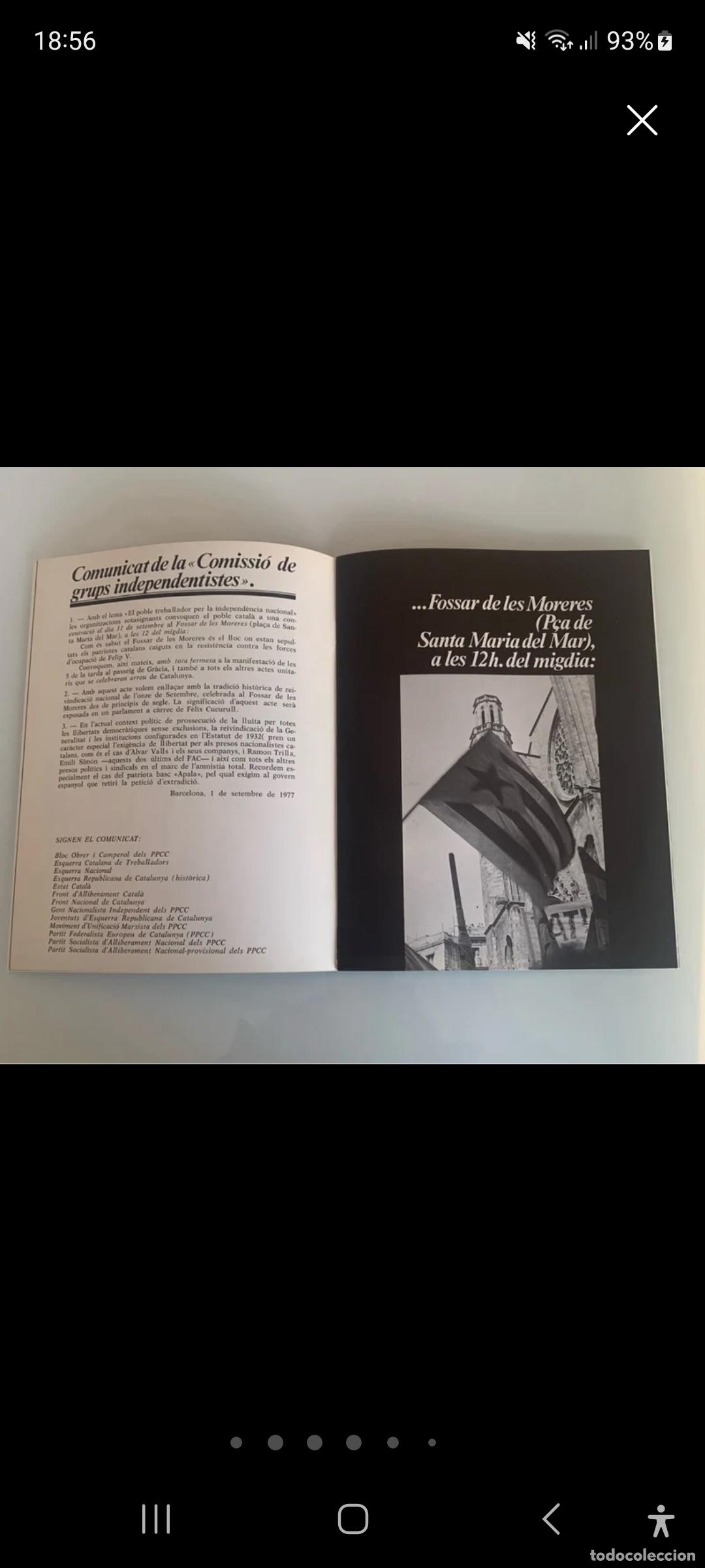 Libros: 11 de setembre el poble treballador 1977 - Foto 3