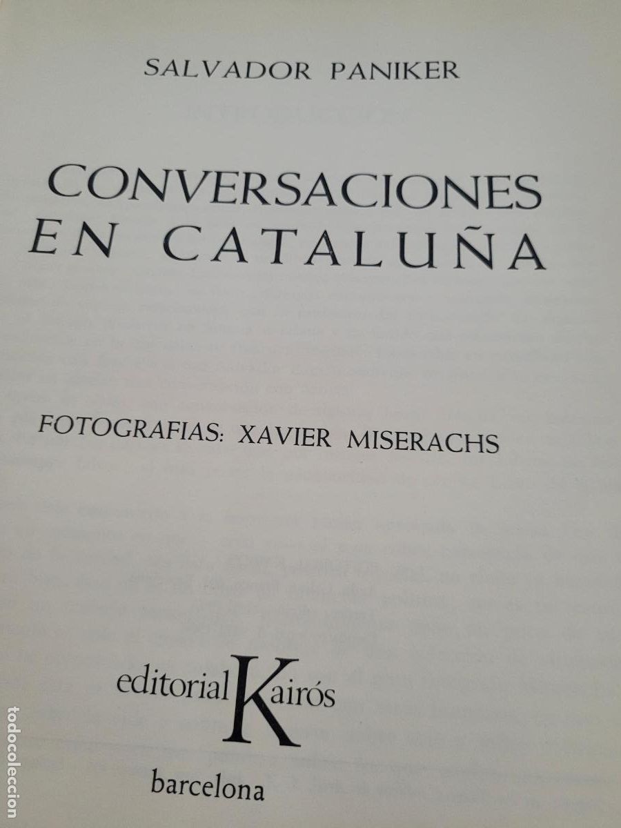 Libros: conversaciones en catalu&ntilde;a salvador paniker - Foto 2