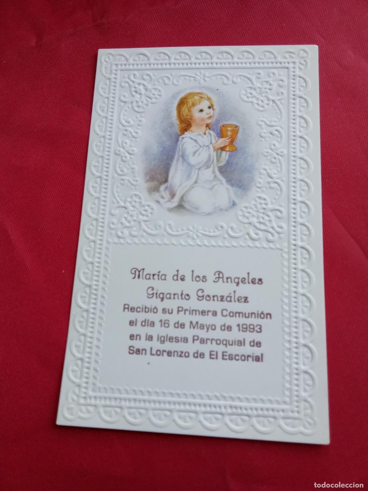 Libros: Recordatorio de comuni&oacute;n San Lorenzo de El Escorial 1993. Papel 14