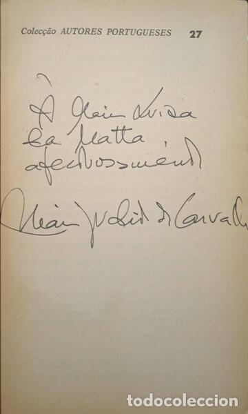 Libros: CARVALHO. (Maria Judite de) - AS PALAVRAS POUPADAS. [COM DEDICAT&Oacute;RIA] - Foto 2