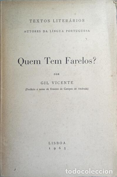 Libros: VICENTE. (Gil) - QUEM TEM FARELOS? - Foto 1