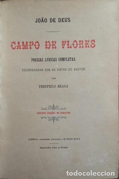 Libros: DEUS. (Jo&atilde;o de) - CAMPO DE FLORES. [2.&ordf; EDI&Ccedil;&Atilde;O] - Foto 1