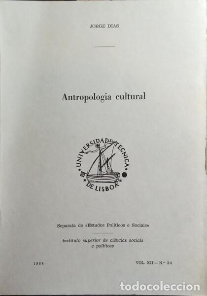 Libros: DIAS. (Jorge) - ANTROPOLOGIA CULTURAL. - Foto 1