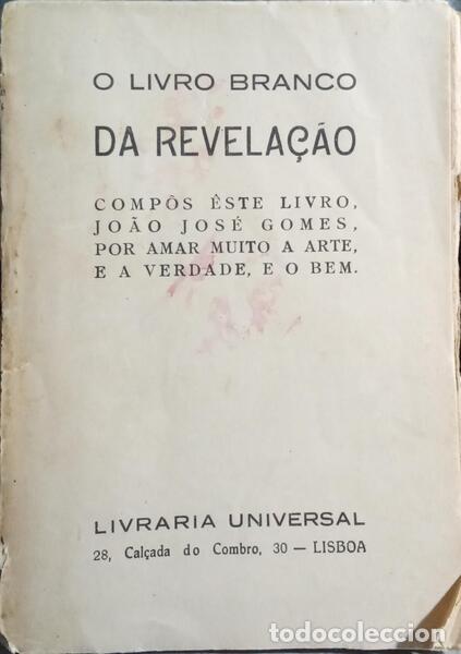 books: GOMES. (Jo&atilde;o Jos&eacute;) - O LIVRO BRANCO DA REVELA&Ccedil;&Atilde;O.