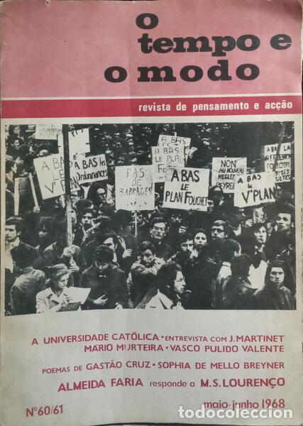 Libros: TEMPO (O) E O MODO, N.&ordm; 60/61, MAIO/JUNHO 1968. - Foto 1