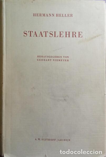 Libros: HELLER. (Hermann) e Gerhart Niemeyer. - STAATSLEHRE. - Foto 1
