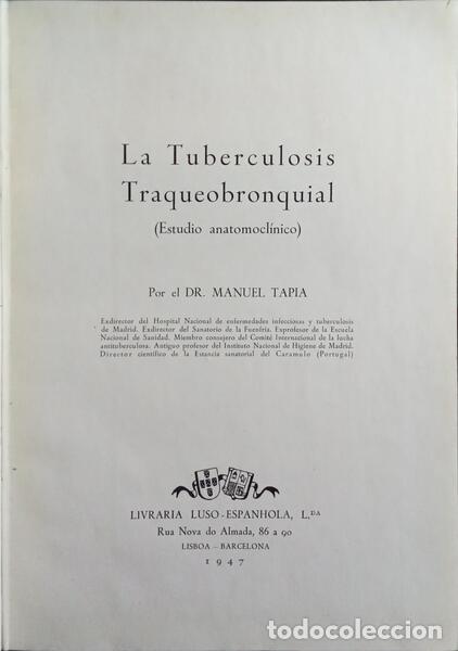 B&uuml;cher: TAPIA. (Manuel) - LA TUBERCULOSIS TRAQUEOBRONQUIAL.