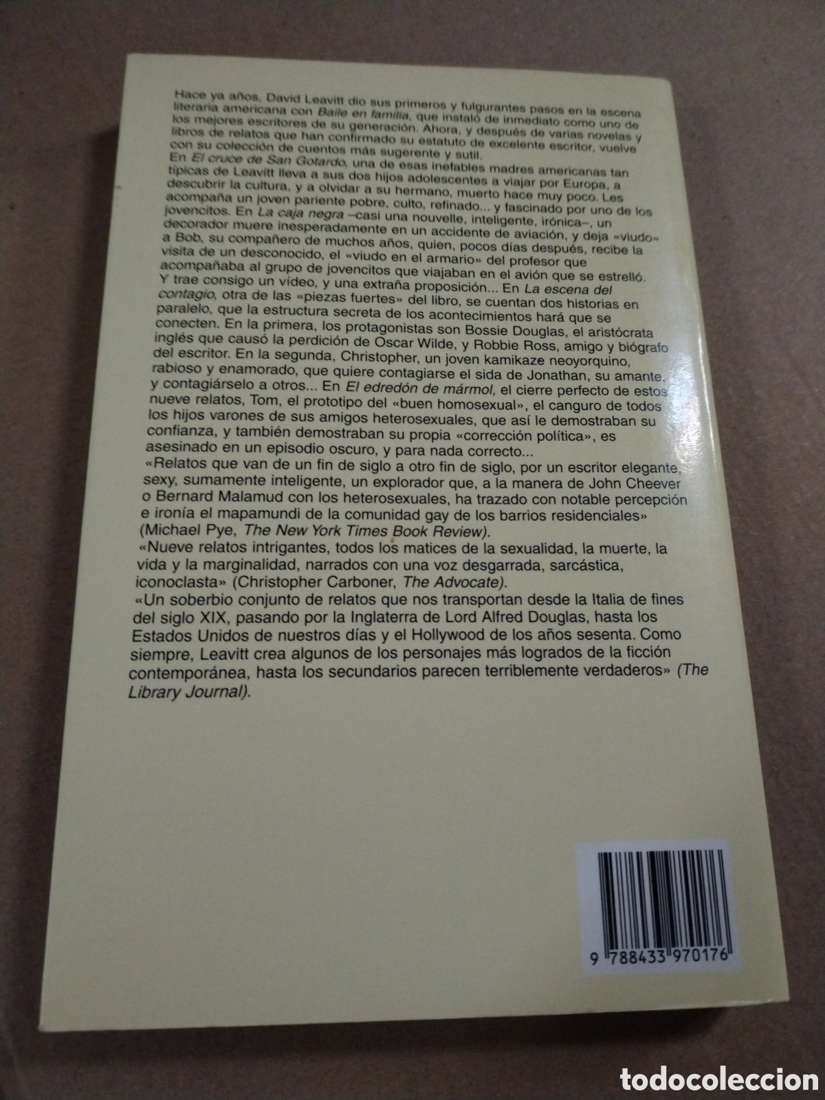 Libros: EL EDREDON DE MARMOL. David Leavitt. CL - Foto 2