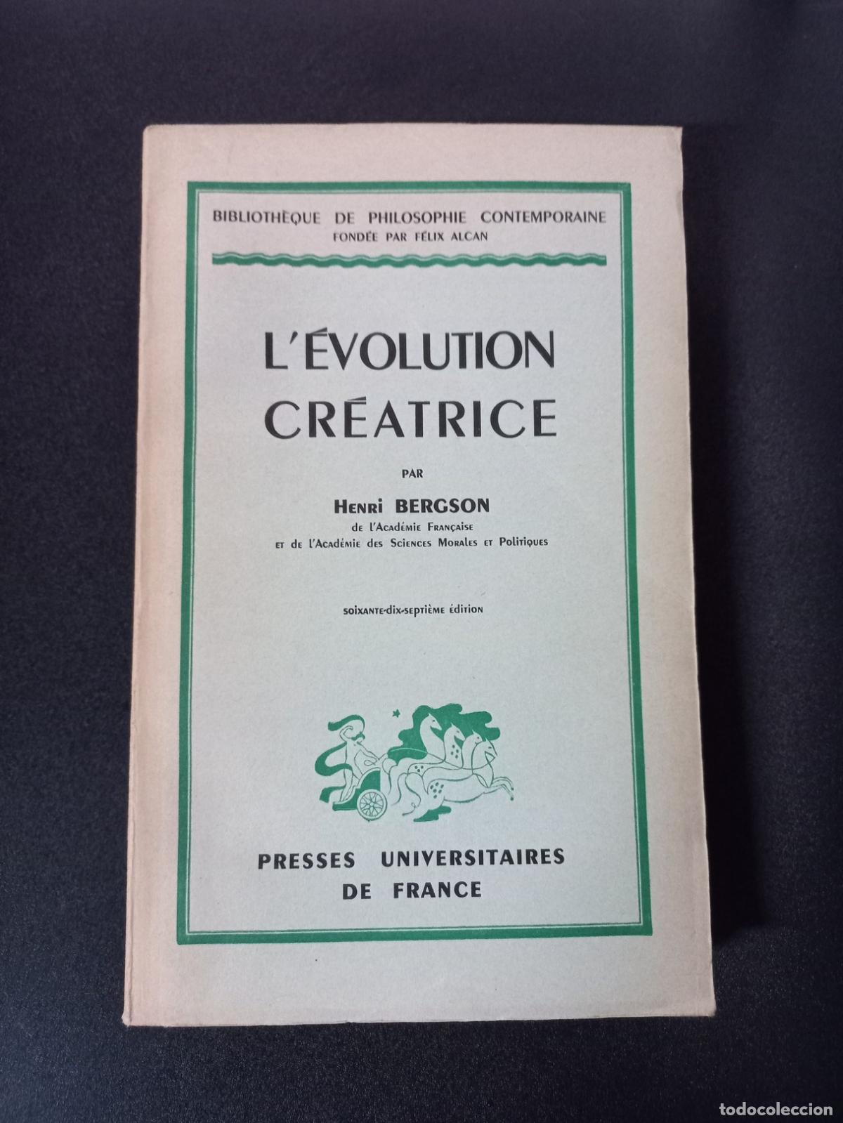 Libros: Henri Bergson - Levolution cr&eacute;atice - Foto 1