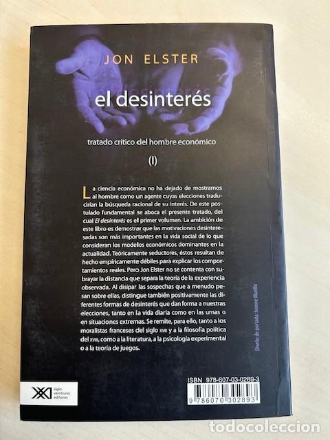 Libros: El desinter&eacute;s -Jon Elster- - Foto 2
