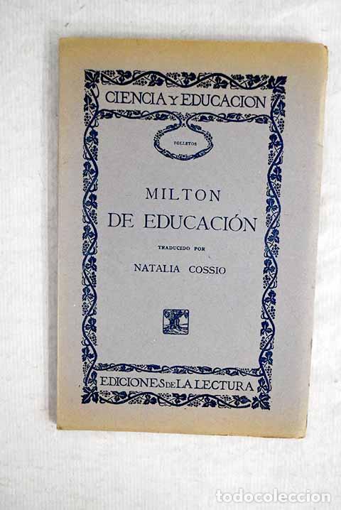 Libros: De educacion: Milton, John.- Milton, John - Foto 1
