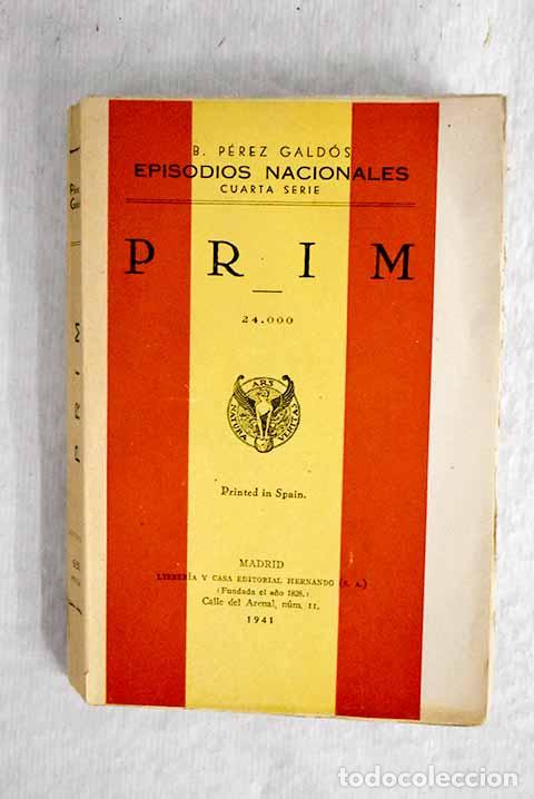 Libros: Prim: P&eacute;rez Gald&oacute;s, Benito.- P&eacute;rez Gald&oacute;s, Benito - Foto 1