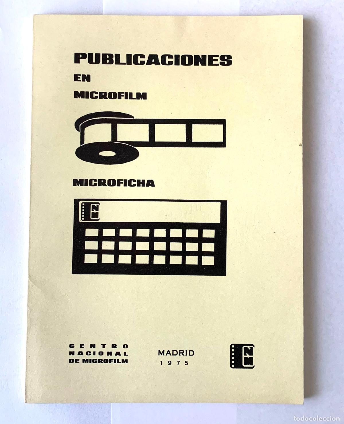 Libros: PUBLICACIONES EN MICROFILM. MICROFICHA (Madrid, 1976) &iexcl;Original! - Foto 2