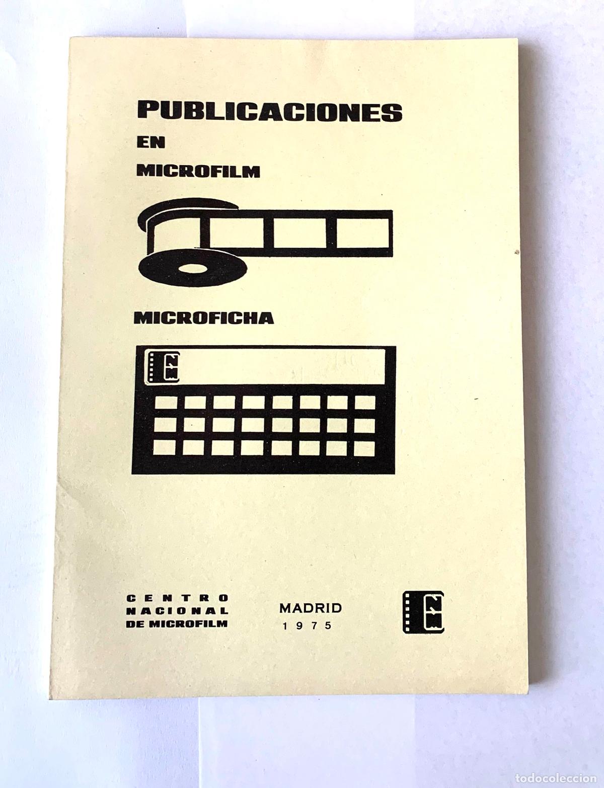 Libros: PUBLICACIONES EN MICROFILM. MICROFICHA (Madrid, 1976) &iexcl;Original! - Foto 1