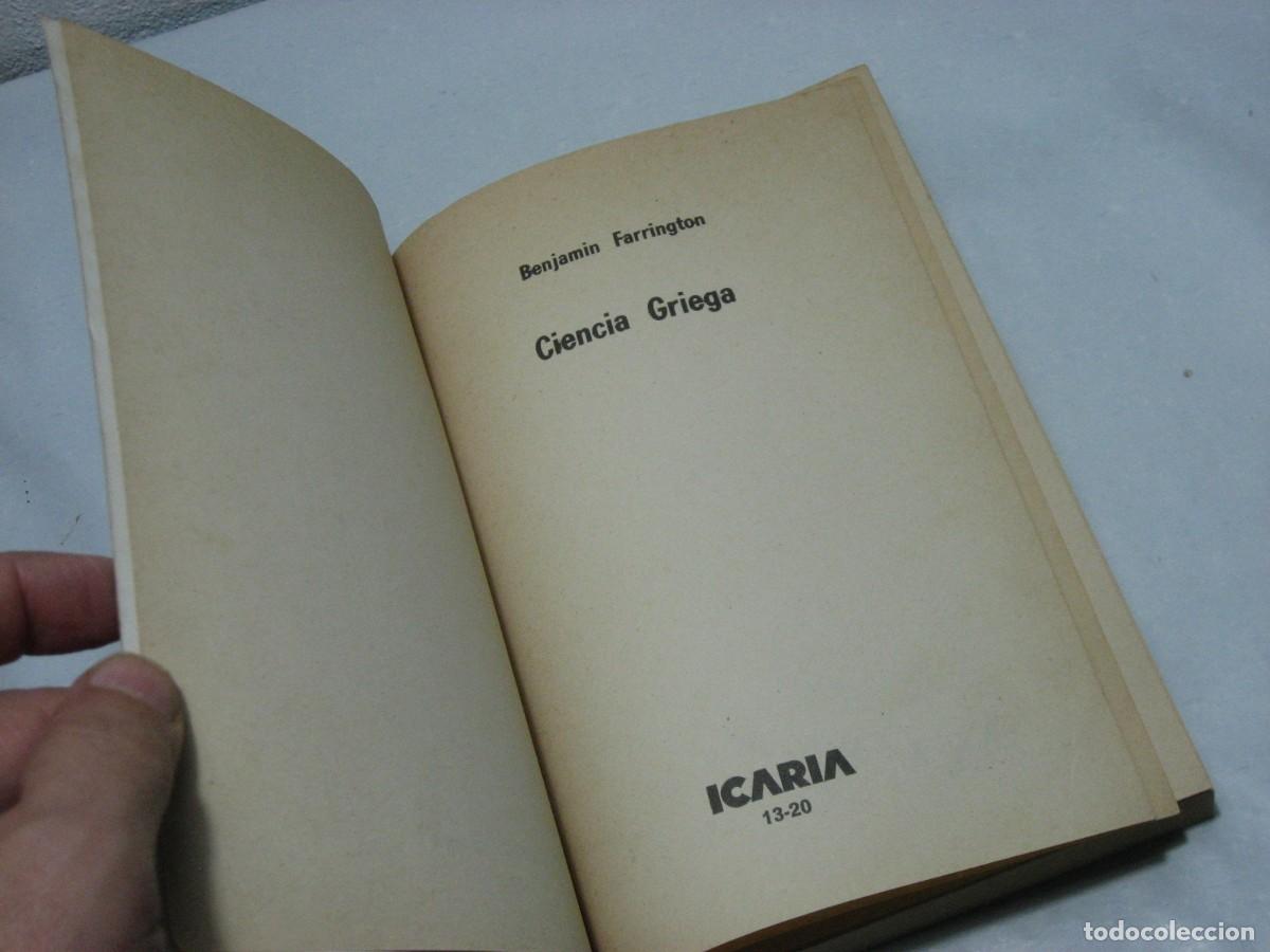 Libros: CIENCIA GRIEGA - Benjamin Farrington - Foto 3