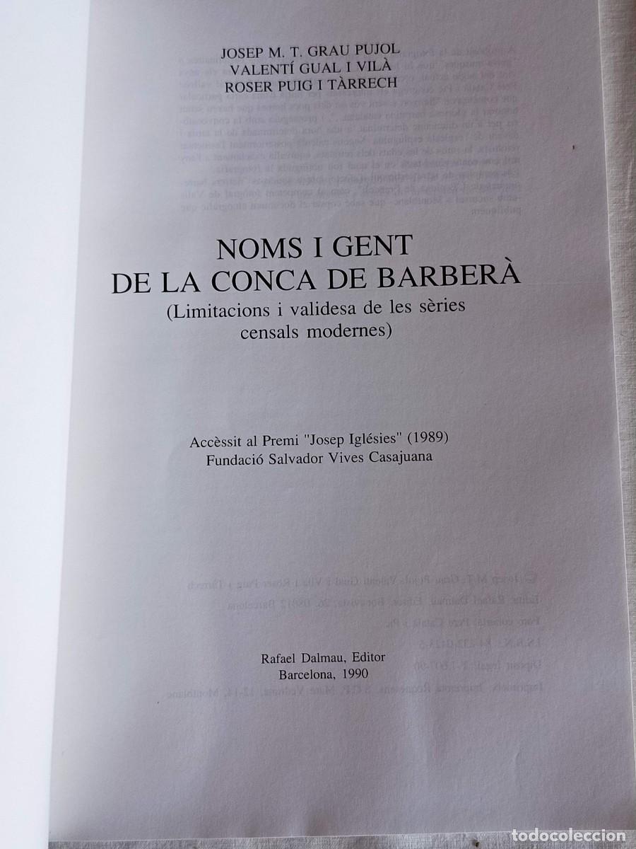 Libros: Noms i gent de la conca de barbera - Foto 3