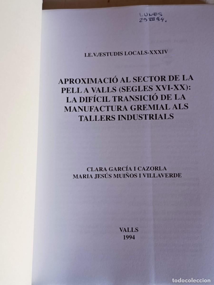 Libros: Aproximacio al sector de la pell a Valls - Foto 3
