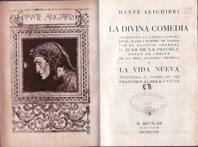 Libros: ALIGHIERI, Dante.- - La divina comedia. - Foto 1