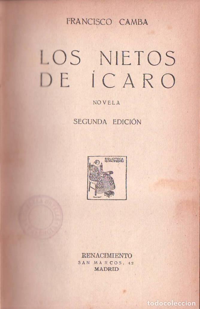 Libros: CAMBA, Francisco.- - Los nietos de Icaro. - Foto 1