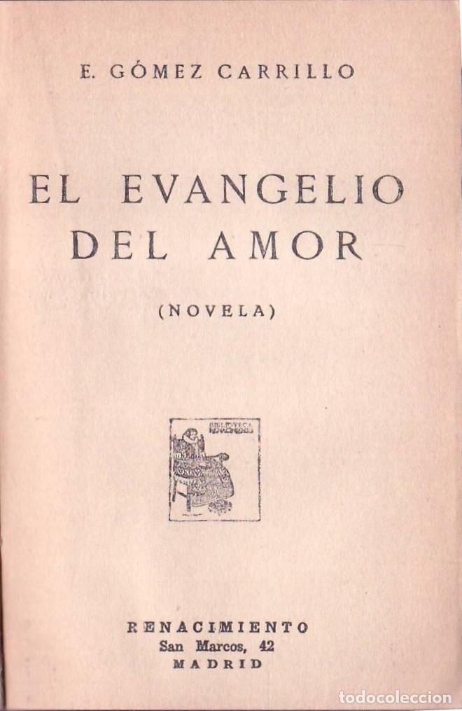 Libros: GOMEZ CARRILLO, E.- - El evangelio del amor. - Foto 1