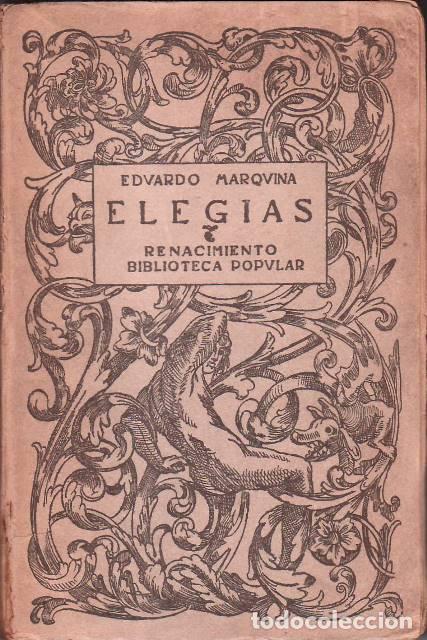 Libros: MARQUINA, E.- - Eleg&iacute;as. - Foto 1
