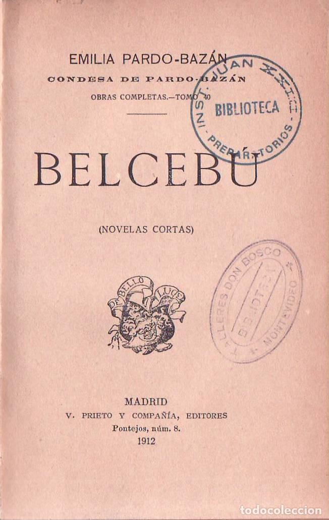 Libros: PARDO BAZAN, Emilia.- - Belceb&uacute;. - Foto 1