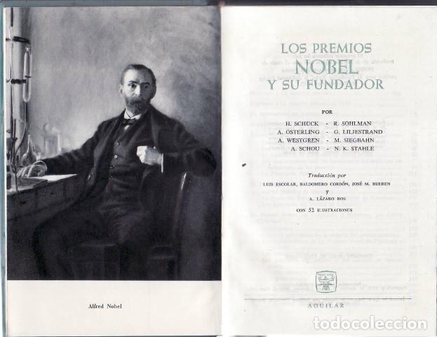 Libros: SCHUCK, SOHLMAN, OSTERLING y otros.- - Los premios Nobel y su fundador. Traducci&oacute;n L. Escolar, B. Co