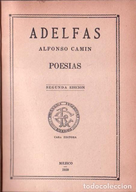 Libros: CAMIN, Alfonso.- - Adelfas. - Foto 1