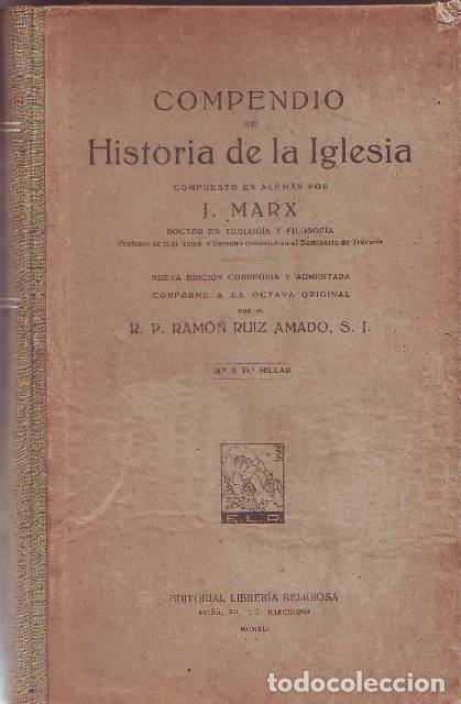 Libros: MARX, J.- - Compendio de la historia de la Iglesia. - Foto 1