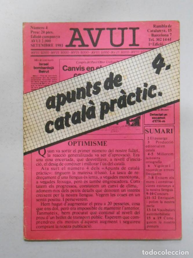 Libros: LIBRO DIARI AVUI: APUNTS DE CATAL&Agrave; PR&Agrave;CTIC 4 TDK5 - - Foto 1