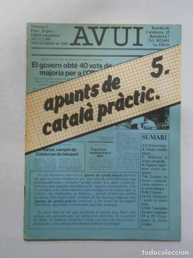 Libros: LIBRO DIARI AVUI: APUNTS DE CATAL&Agrave; PR&Agrave;CTIC 5 TDK5 - - Foto 1