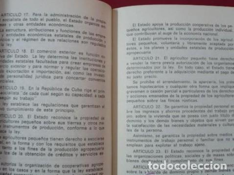 Libros: CONSTITUCION DE LA REPUBLICA DE CUBA 1976 TDK5 - - Foto 2