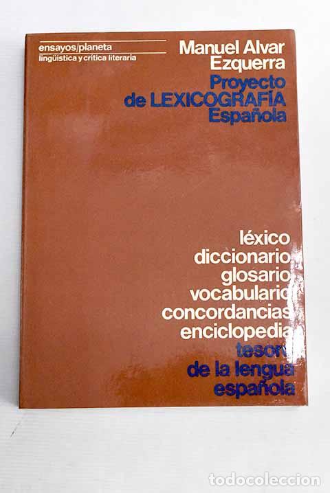 Libros: Proyecto de lexicograf&iacute;a espa&ntilde;ola.- Alvar Ezquerra, Manuel - Foto 1