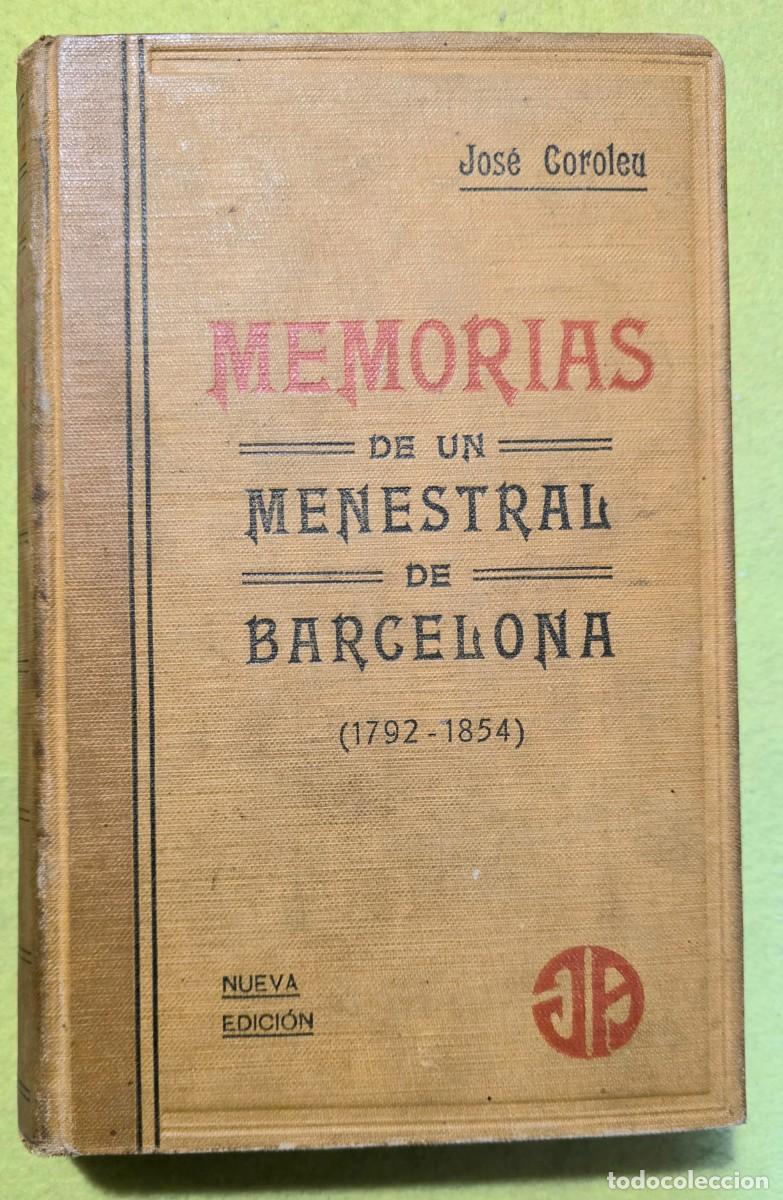 Libros: Memorias de un menestral de barcelona. 1792-1854