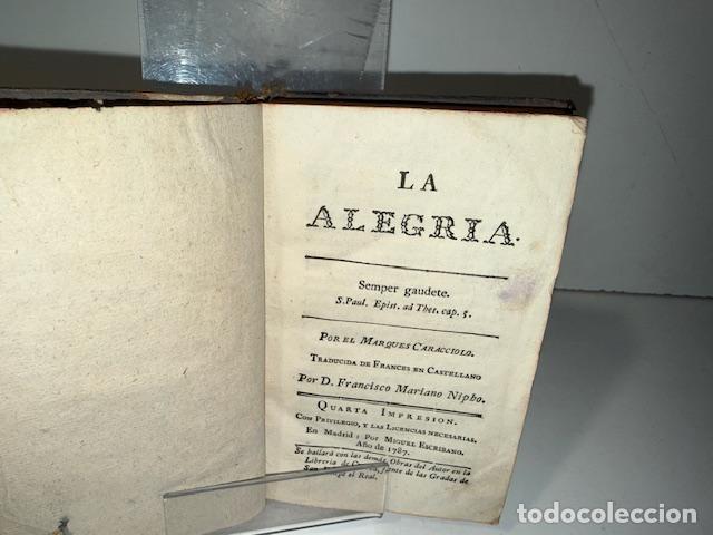 Libros: LA ALEGRIA MARQUES CARACCIOLO 1787 - Foto 1