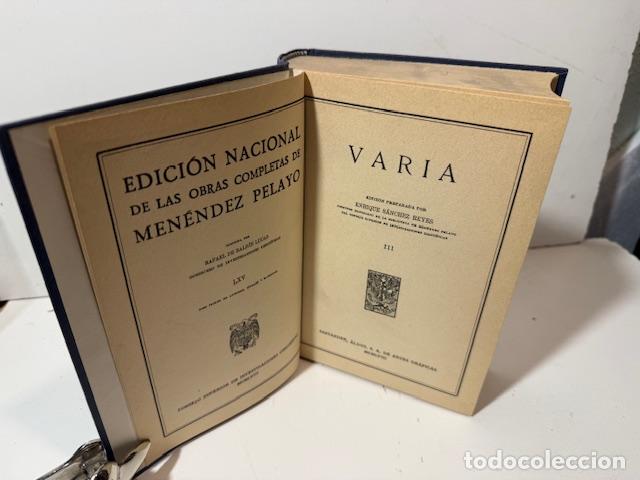 Libri di seconda mano: VARIA TOMO III MARCELINO MENENDEZ PELAYO