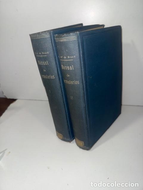 Libros: MANUAL DE FORMULARIOS GUILLERMO M&ordf; DE BROCA 1946 - Foto 1