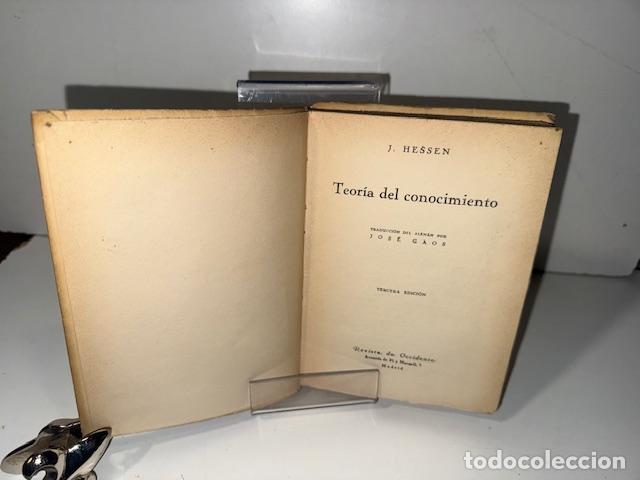 Libros: TEORIA DEL CONOCIMIENTO J HESSEN 1936 - Foto 2