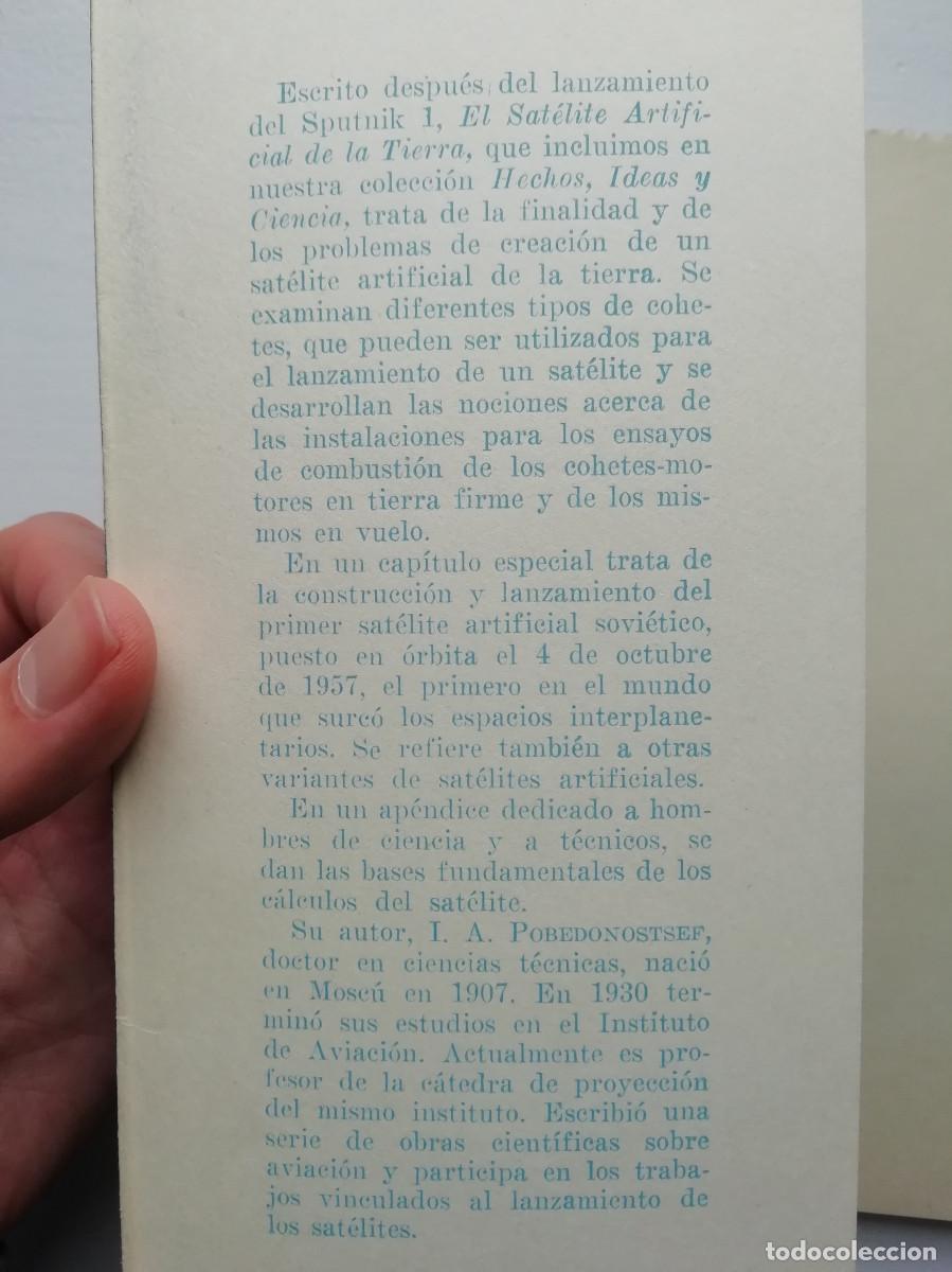 Libros: El sat&eacute;lite artificial de la tierra - I. A. Pobedonostsef 1958 - Foto 2