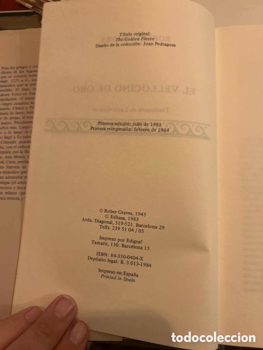 Libros: El vellocino de oro por Robert Graves. C10 - Foto 3