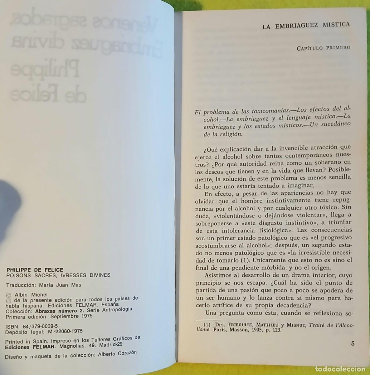 Libros: Venenos sagrados, embriaguez divina. - Foto 3