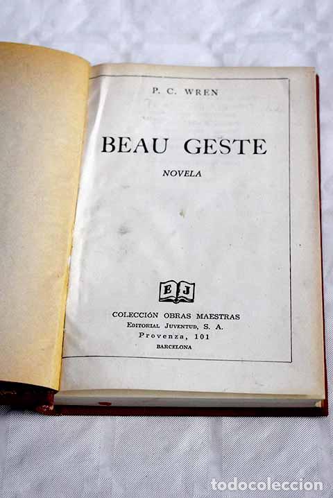 Libros: Beau Geste: Wren, Percival Christopher.- Wren, Percival Christopher - Foto 1