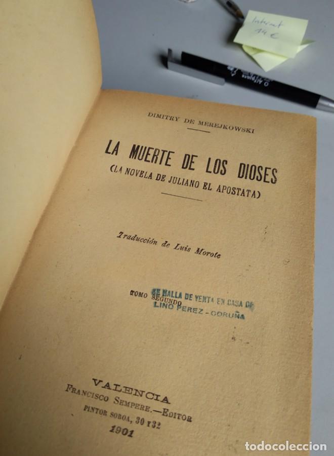 Libros: LA MUERTE DE LOS DIOSES. MEREJKOWSKI. 1901. 2 VOLUMENES - - Foto 5