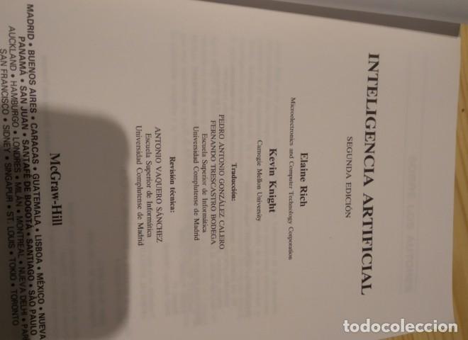 Libros: INTELIGENCIA ARTIFICIAL. E. RICH. KNIGHT - - Foto 6